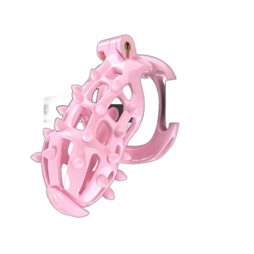Gorse - Spiked Chastity Cage With Belt and Catheter