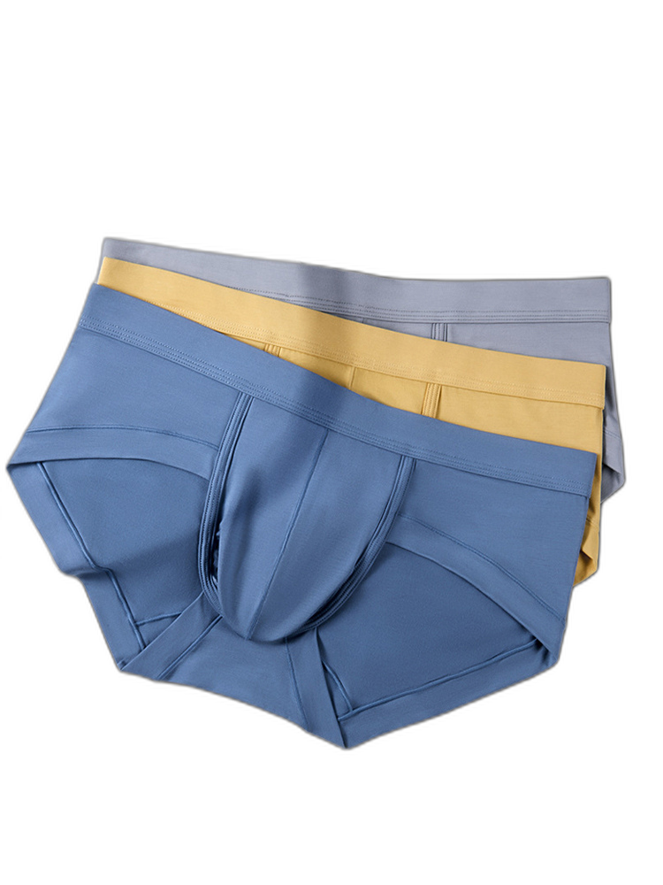 2 Pack Men's Breathable Pouch Separate Modal Briefs