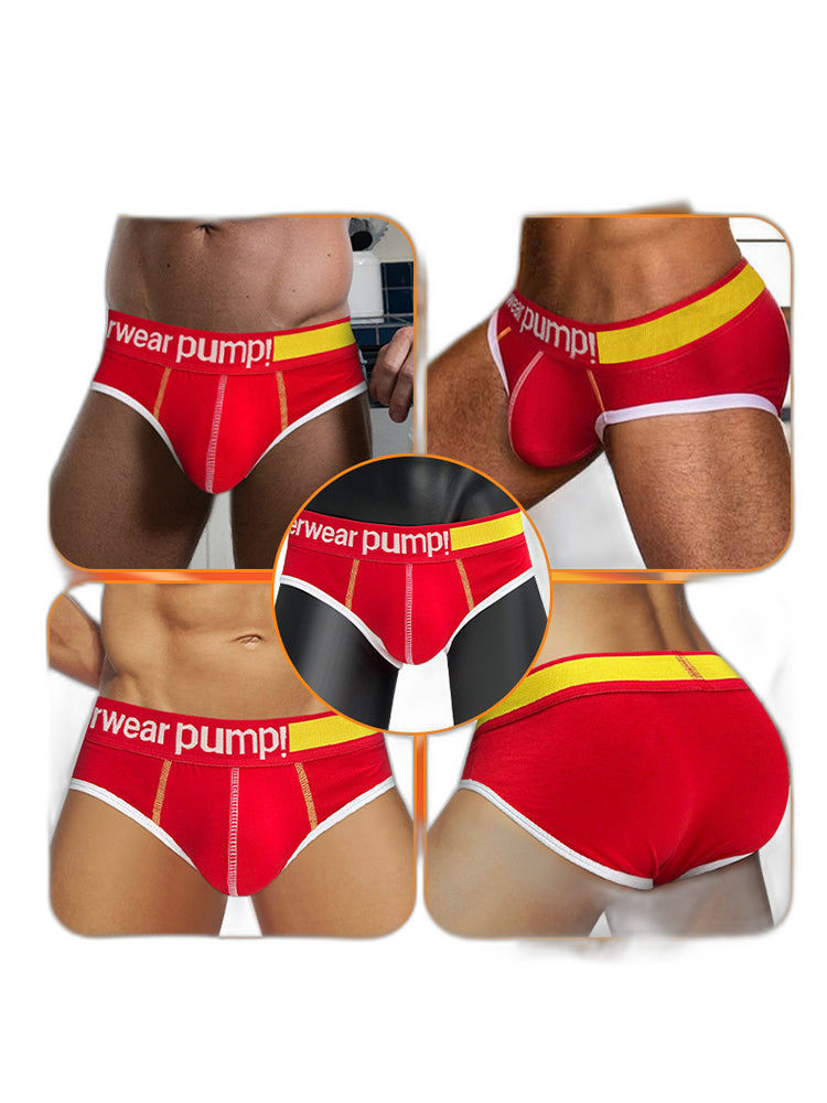 2 Pack Men's Middle-Rise Cotton Sexy Briefs