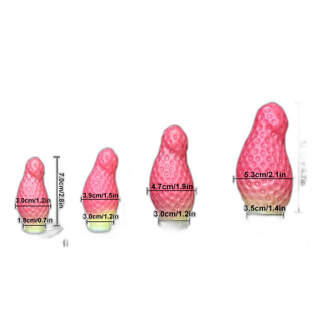 Strawberry - Pink Anal Plug - Cute Silicone Butt Plug