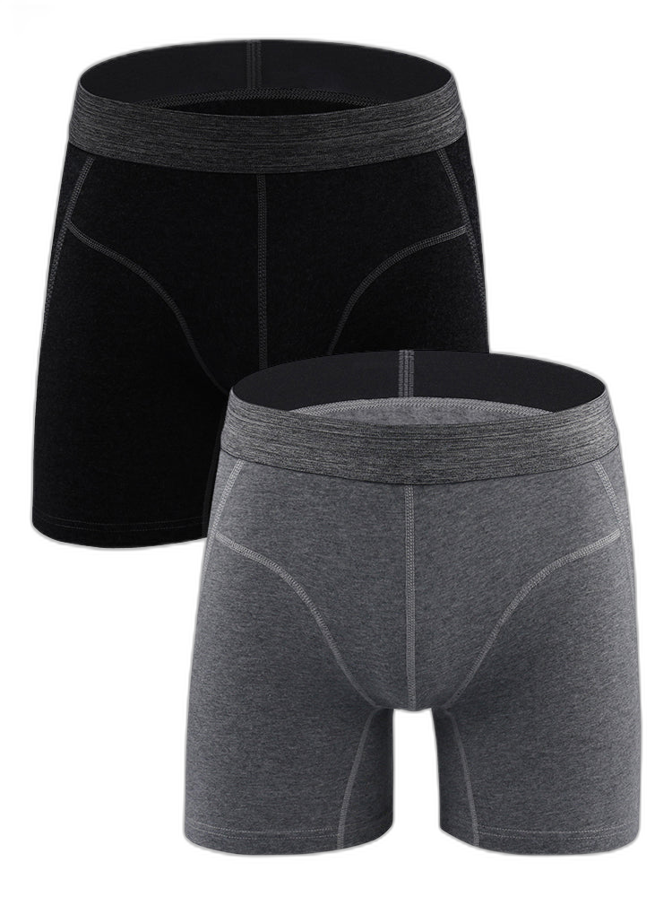 Men's Sport Anti-Chafing Cotton Boxer Briefs