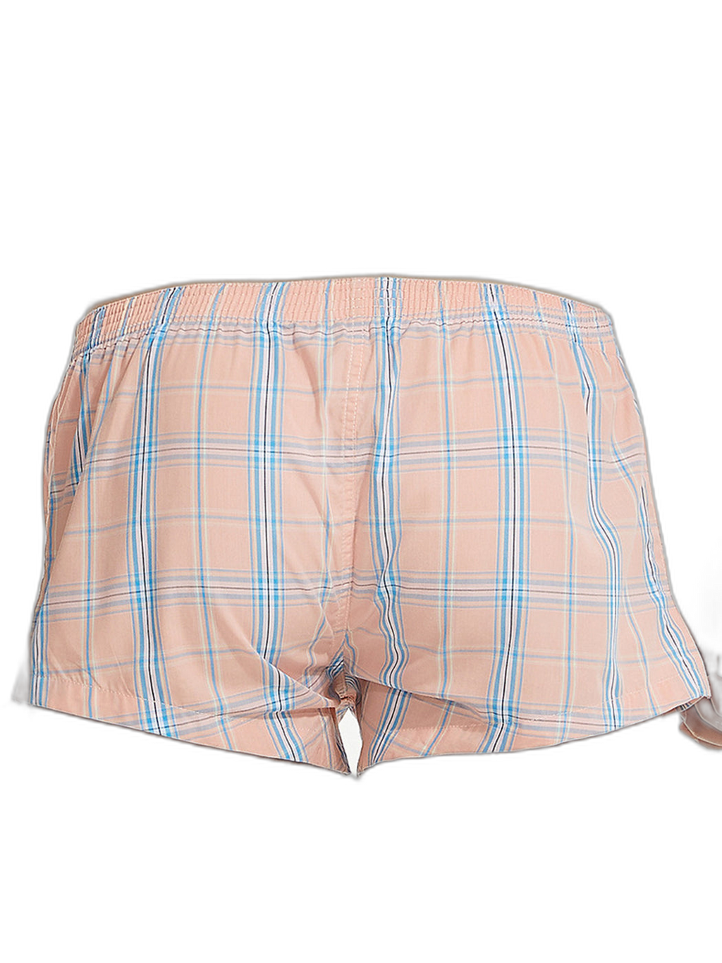 Men’s Vent Classic Plaid Cotton Boxers With Fly