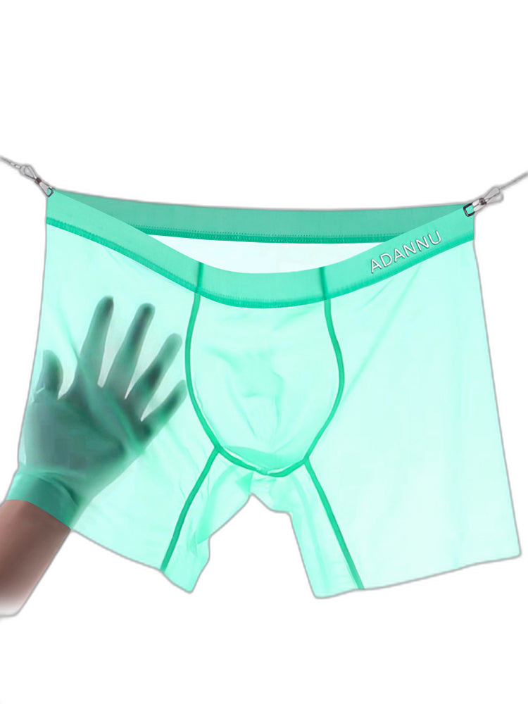 2 Pack Men's Ultra-Thin Breathable Semi-Transparent Pouch Midway Briefs