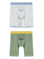 2 Pack Men's Active Flyless Boxer Briefs