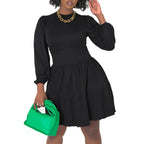 Women's Casual And Comfortable Crew-neck Long-sleeve Dress