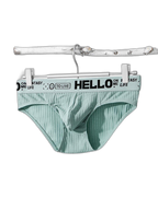 Men's Cotton Ribbed Breathable Briefs with 3D Pouch