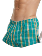 Men’s Vent Classic Plaid Cotton Boxers With Fly