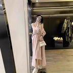 Women's Knitted Cardigan Dress Sweater Suit