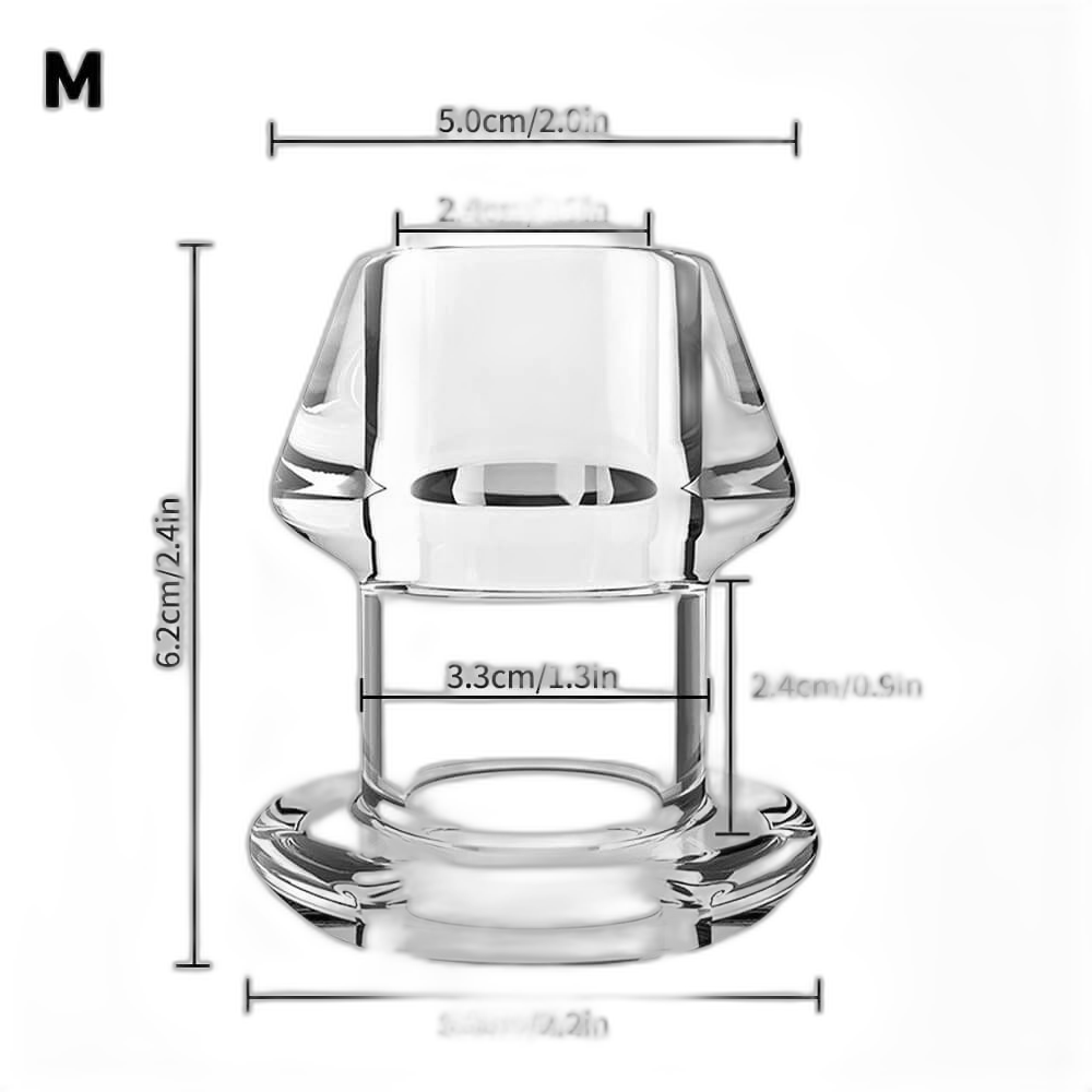 Crystal -  Clear Hollow Butt Plug - 5 Sizes