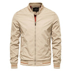 Men's Striped Zip-up Jacket With Pockets Fashion Casual Outerwear Sports Baseball Clothing Spring And Fall