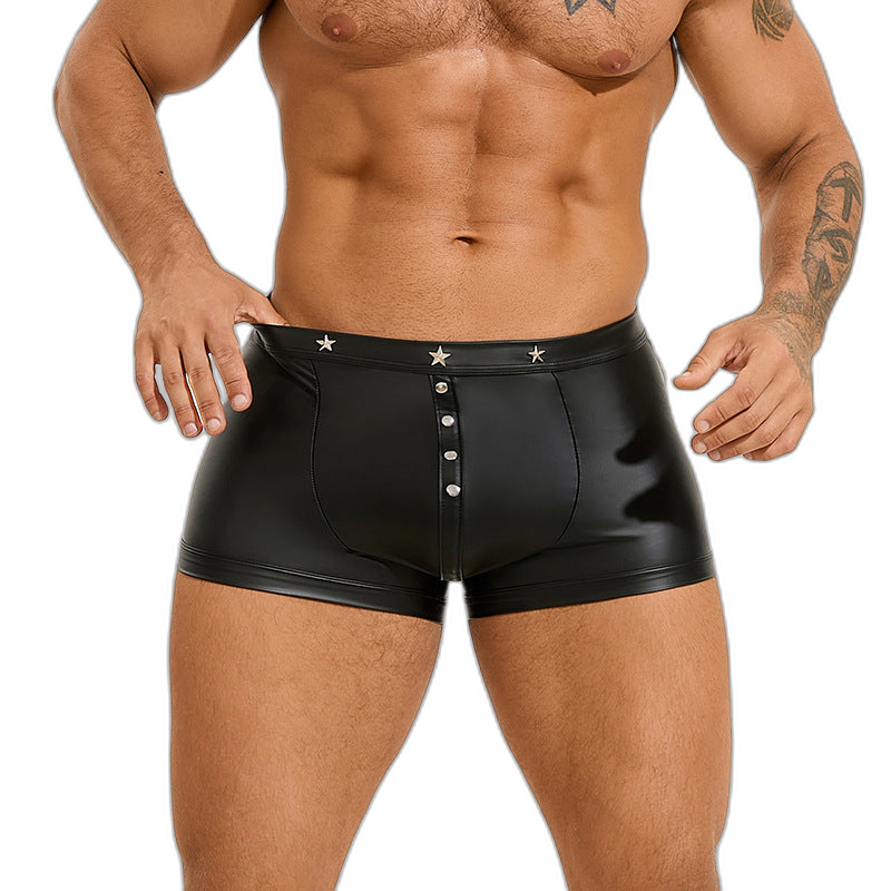 Leather Star Boxer Briefs