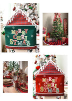 Christmas Decoration English Alphabet Chair Cover