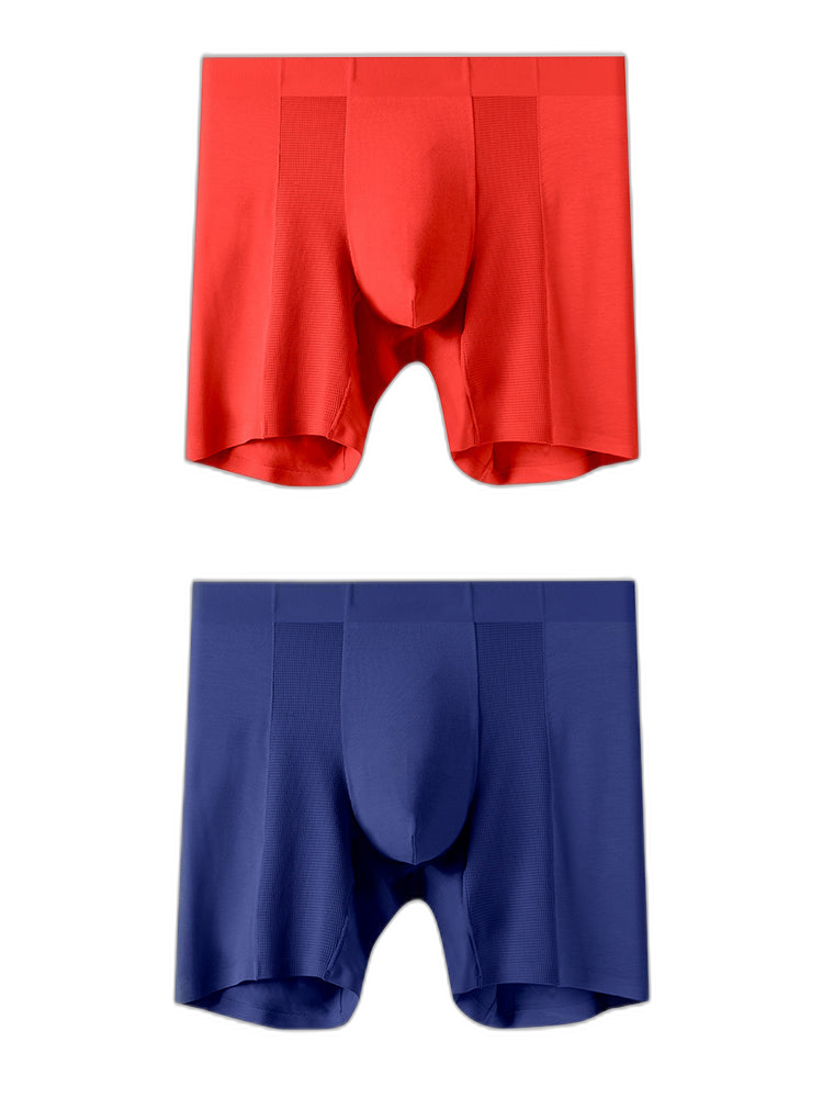 2 Pack Men’s Long Athletic Boxer Briefs