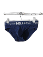 Men's Cotton Ribbed Breathable Briefs with 3D Pouch