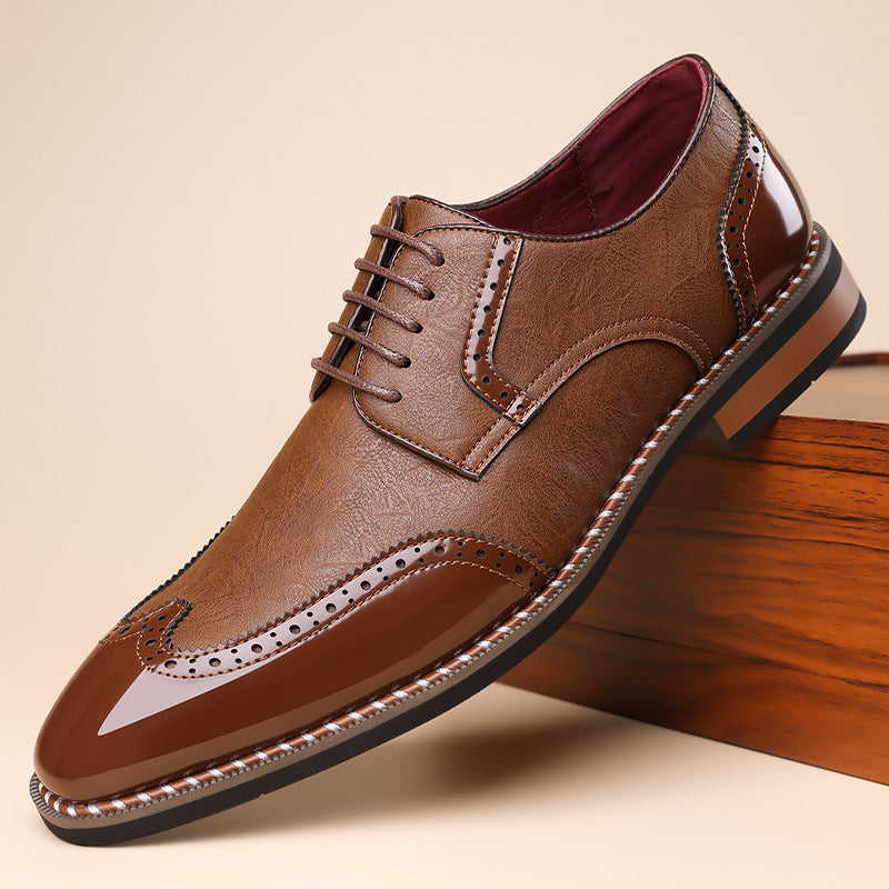 Men's High-end Versatile Comfortable Breathable Trendy Pointed Toe Leather Shoes