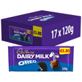 Cadbury Dairy Milk Oreo Chocolate Bar 120g (Case of 17)