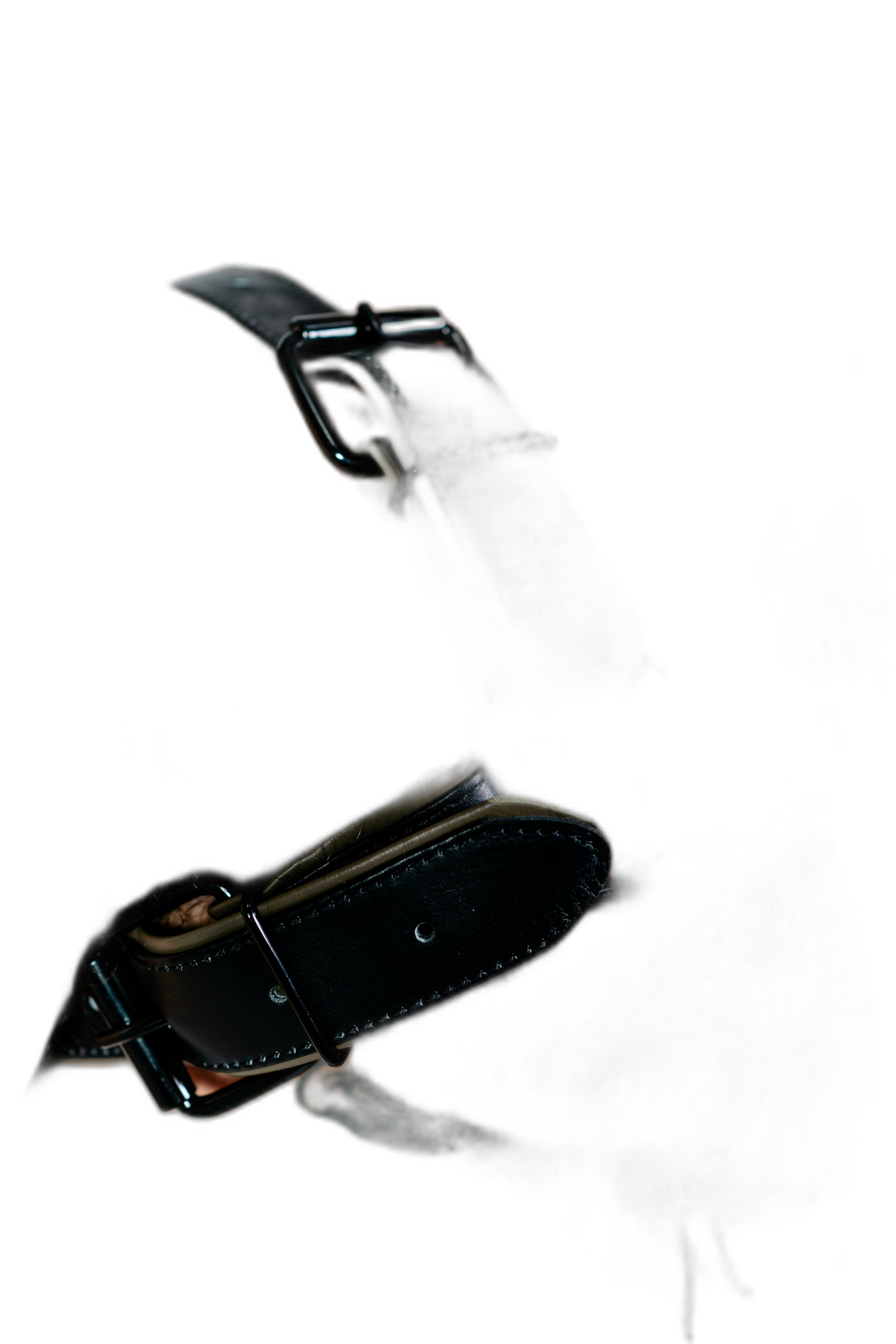 ruff GEAR Double Tone Leather Bulldog Harness Army Black