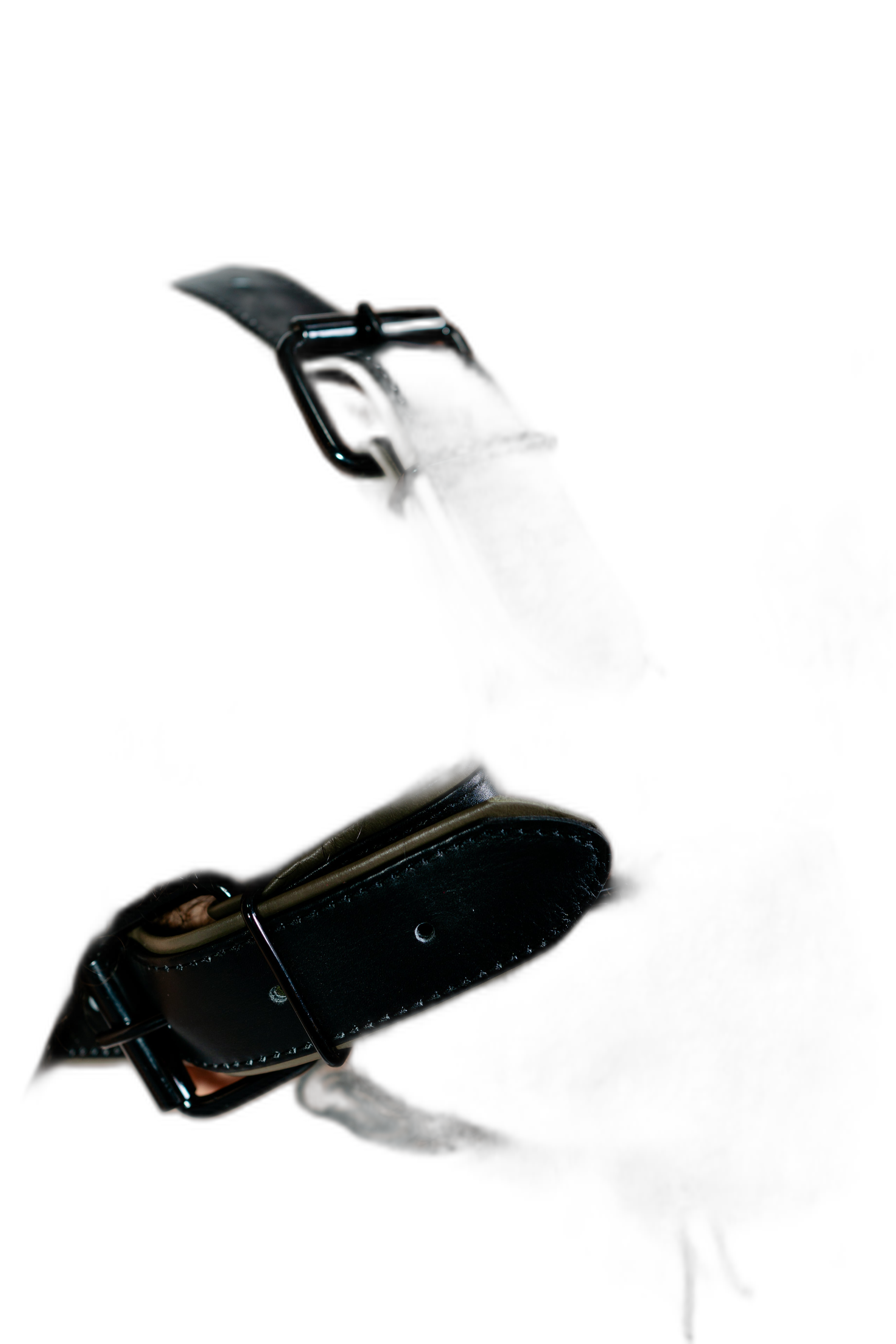 ruff GEAR Double Tone Leather Bulldog Harness Army Black