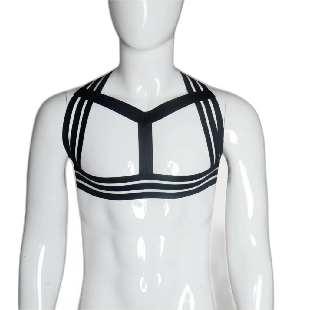 Elastic Hollow Striped Harness