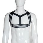 Elastic Hollow Striped Harness
