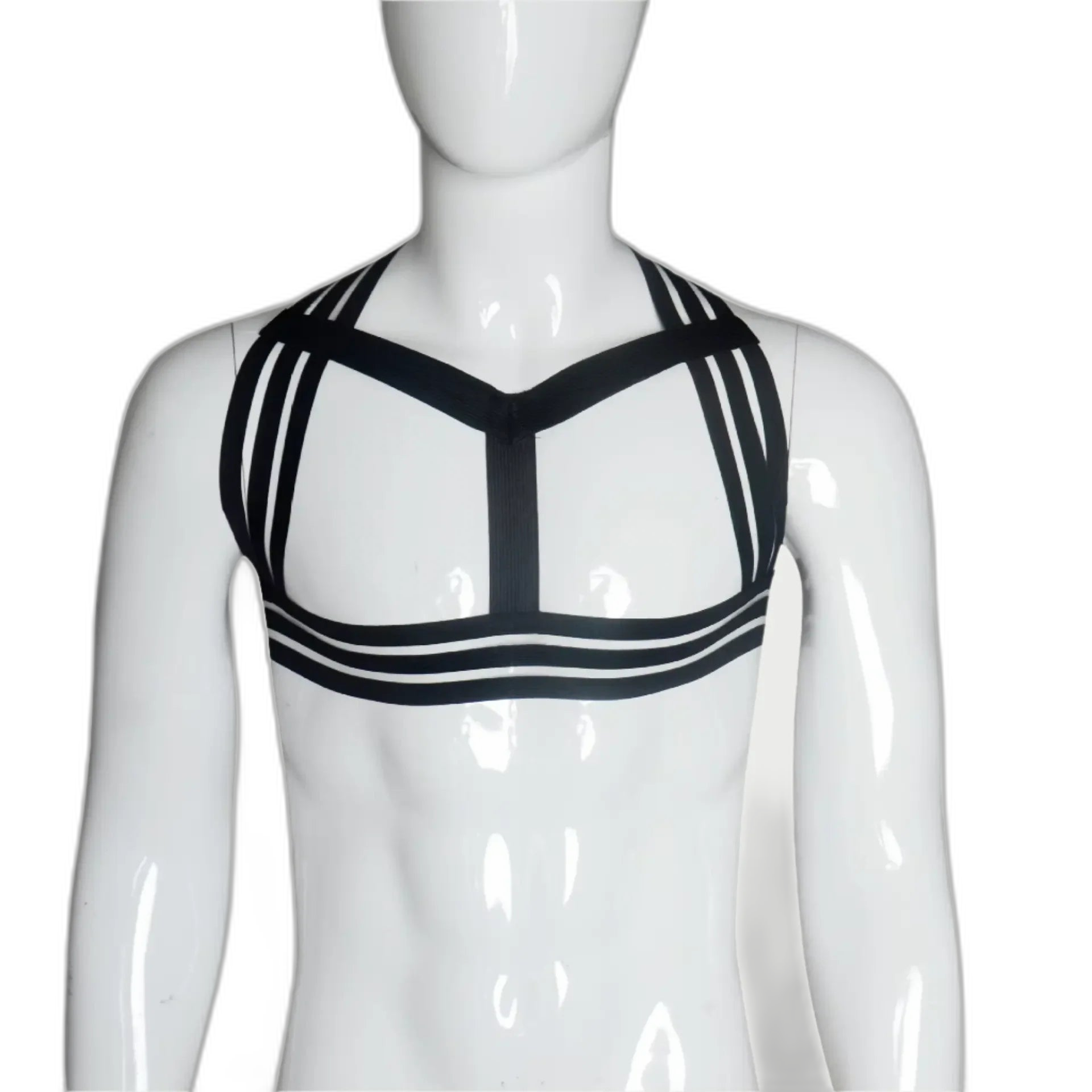 Elastic Hollow Striped Harness