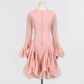 New Fashion High Collar Long Sleeve High Sense Cinched Mid-length Dress