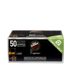 Caffe Vergnano Intenso Espresso Capsules – Nespresso Original Line Compatible, Compostable, Medium Roast, 50 Count (25oz) – Imported from Italy