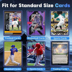 CAKKAGAMA 400 PCS Card Sleeves Set – 200 Hard, 200 Soft Protectors for Baseball, MTG, Pokemon & More
