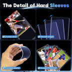 CAKKAGAMA 400 PCS Card Sleeves Set – 200 Hard, 200 Soft Protectors for Baseball, MTG, Pokemon & More