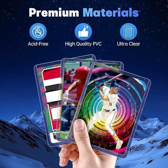 CAKKAGAMA 400 PCS Card Sleeves Set – 200 Hard, 200 Soft Protectors for Baseball, MTG, Pokemon & More