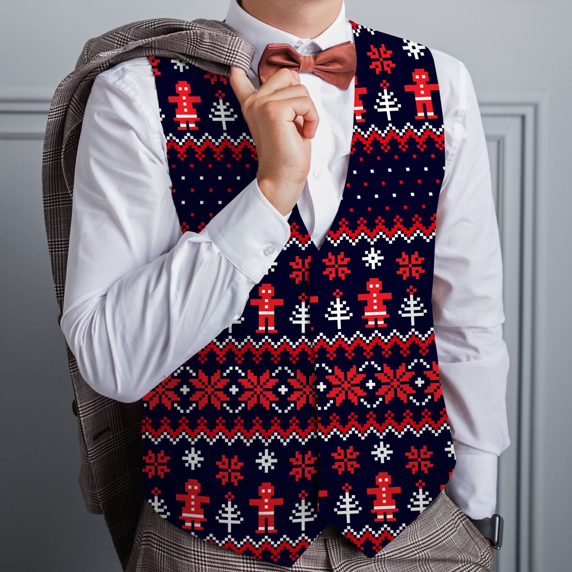 Christmas Food Xmas Jumper - Novelty Costume Fancy Dress Waistcoat ( 4 sizes available )