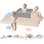 Camelus Climbing Toys for Toddlers - 7-Piece Soft Foam Climber & Ball Pit