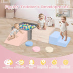 Camelus Climbing Toys for Toddlers - 7-Piece Soft Foam Climber & Ball Pit