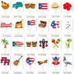 CANDY CHEF Puerto Rico Cupcake Toppers – 48Pcs Puerto Rico Theme Party Decorations