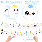 Candy Chef Tooth Party Banner – 2-Piece Teeth Cutout Decor for First Tooth Party, Dental Birthday & Baby Shower