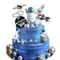 CANIPHA 22Pcs Space Cake Toppers — Astronaut Figurines, Planets, Stars & Pearl Balls for Outer Space Birthday Cakes