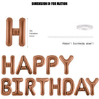 CANREVEL Happy Birthday Banner 13pc 16-Inch Chocolate Foil Letters – 3D Party Decor