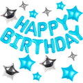 CANREVEL Happy Birthday Banner 13 Letters + 12 Balloons - 16in Mylar Birthday Decor
