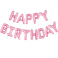 CANREVEL Happy Birthday Banner 16-Inch Pink Mylar Letters – 13-Piece Reusable Party Decor