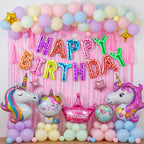 CANREVEL Happy Birthday Banner 13pcs – 16 Inch Mylar Foil Letters, 3D Multi-Color Party Decorations