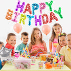 CANREVEL Happy Birthday Banner 13pcs – 16 Inch Mylar Foil Letters, 3D Multi-Color Party Decorations