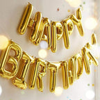CANREVEL Happy Birthday Banner - 13pc 16in Gold Foil Letters with LED Lights