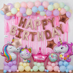 CANREVEL Happy Birthday Banner 16inch Letters with Star Balloons – Caramel Birthday Party Decor Kit