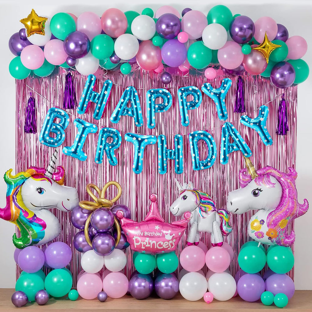 CANREVEL Happy Birthday Banner - 13 Pcs 16-Inch Foil Letter Balloons with 3D Blue Star