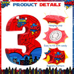 Capoda Number 3 Spider Piñata Bundle with Blindfold & Bat – 16.14 x 12.32 x 2.76 in