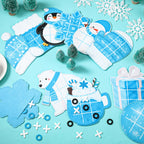 Capoda 24-Pack Winter Tic Tac Toe: Festive Desk Game & Party Favors