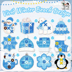 Capoda 24-Pack Winter Tic Tac Toe: Festive Desk Game & Party Favors