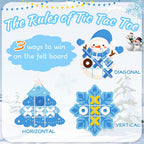 Capoda 24-Pack Winter Tic Tac Toe: Festive Desk Game & Party Favors
