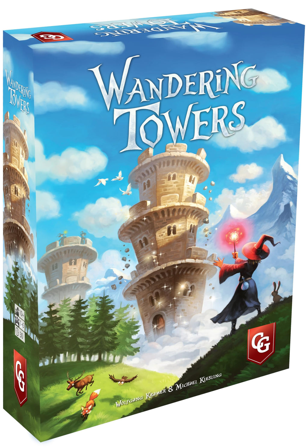 Capstone Games Wandering Towers – Strategy Board Game for 2-6 Players, 30 Minutes