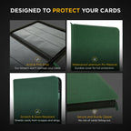 Card Guardian 9-Pocket Zipper Binder — 360 Card Storage (Green) for TCGs | MTG, Yu-Gi-Oh, Pokemon